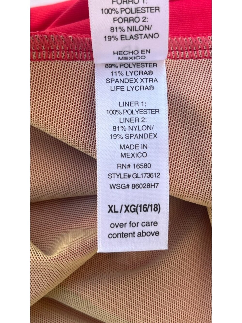 George Coral Halter One Piece Swimsuit XL 16/18 - Picture 9 of 11